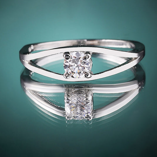 Minimal Open Adjustable Silver Ring