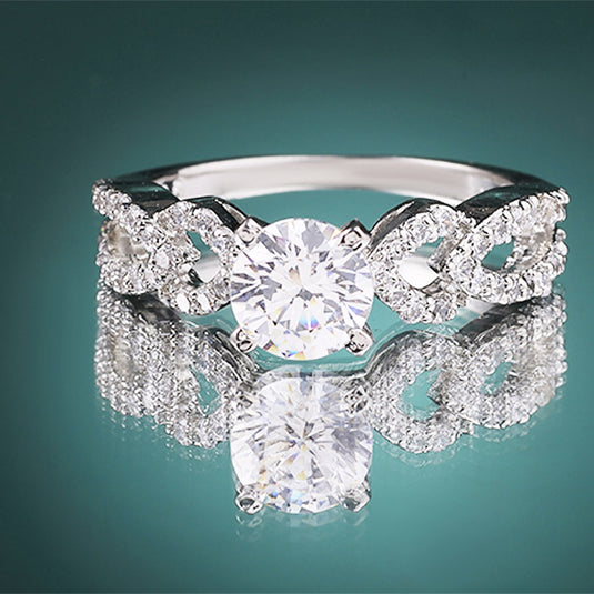 Cushion Cut Stone Silver Ring