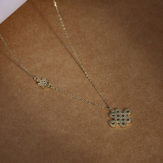 925 Silver Eternal Knot Pendant (Rose-Gold Finish)