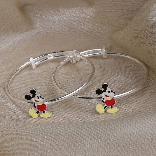 925 Silver Enamel Mickey Mouse Baby Kada