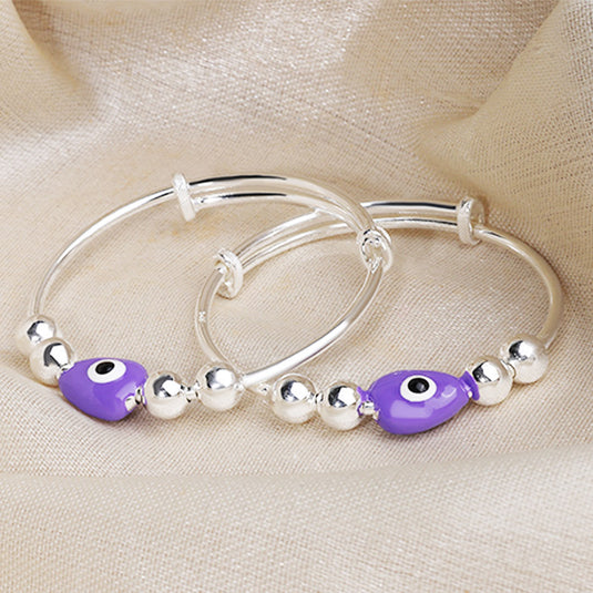 Purple Bead Silve Kada