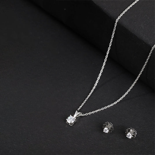 Small Disc Pendant Necklace Set