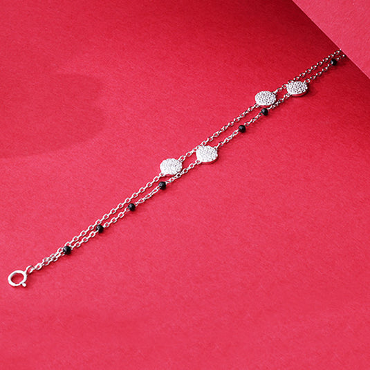 Straight Chain Cluster Bead Bracelet