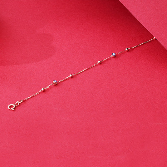 Straight Chain Light Bead Bracelet