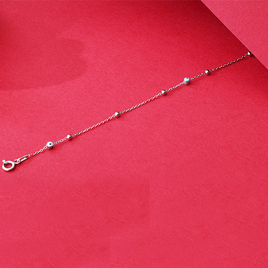 Straight Chain Plain Accent Bracelet