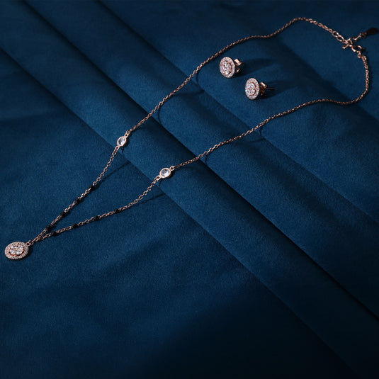 925 Silver Studded Disc with Stone Mangalsutra