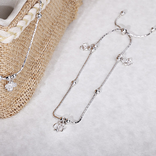 Slim Silver Chain Anklet