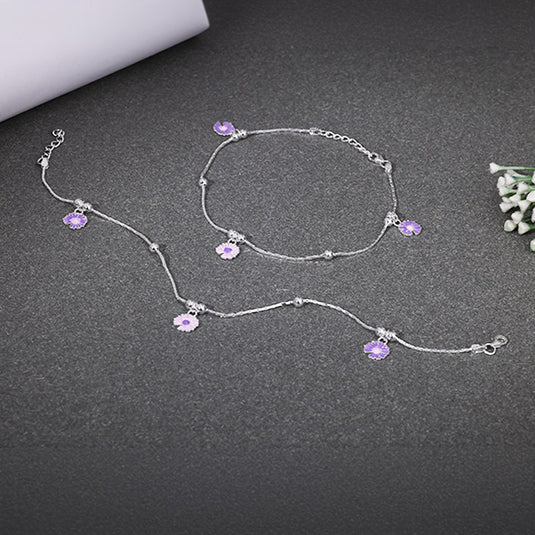 Star Charm Silver Anklet