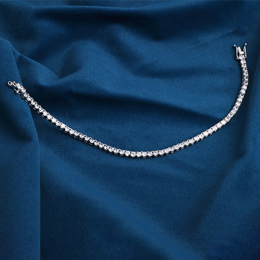 Curved Chain Heavy Bead Bracelet