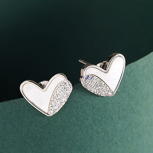 Heart Shape Stud Earrings