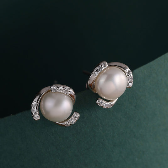 925 Silver Pearly Studded Earrings