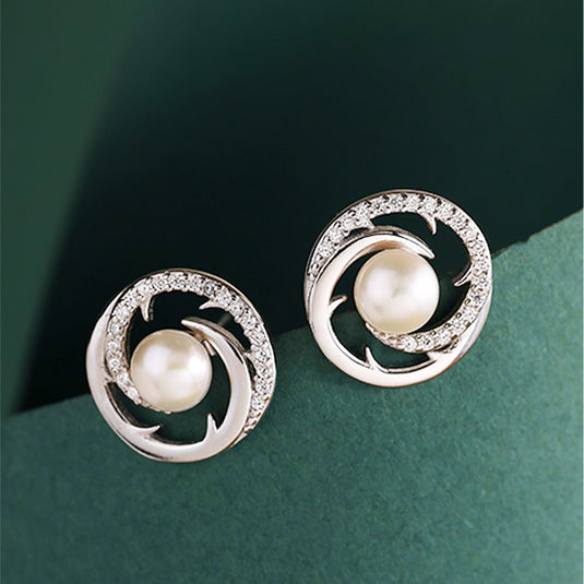 Spiral Design Stud Earrings