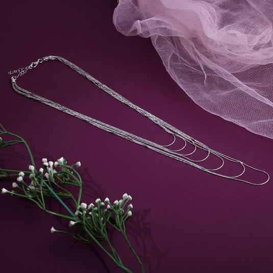 925 Silver Multi-Layer Long Chain