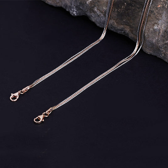 Double Chain Silver Anklet