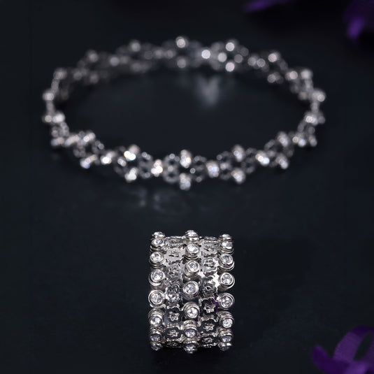 925 Silver 2-in-1 Retractable Ring-to-Bracelet