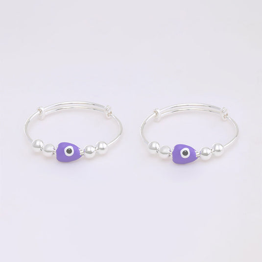 Purple Bead Silve Kada
