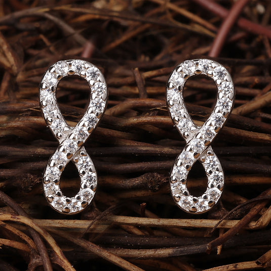 925 Silver Infinity Earrings