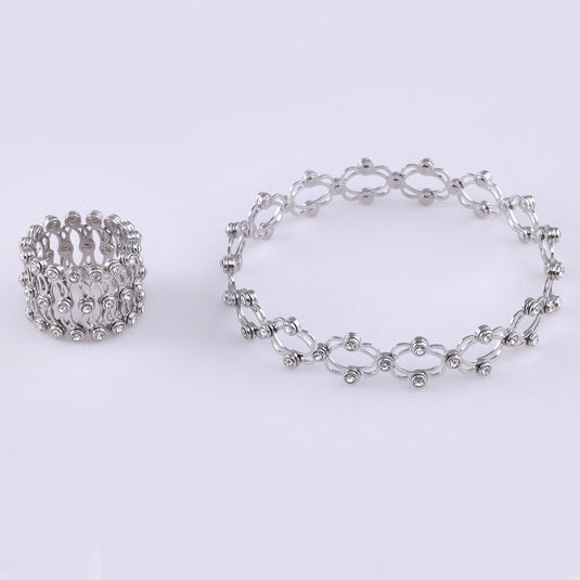 925 Silver 2-in-1 Retractable Ring-to-Bracelet