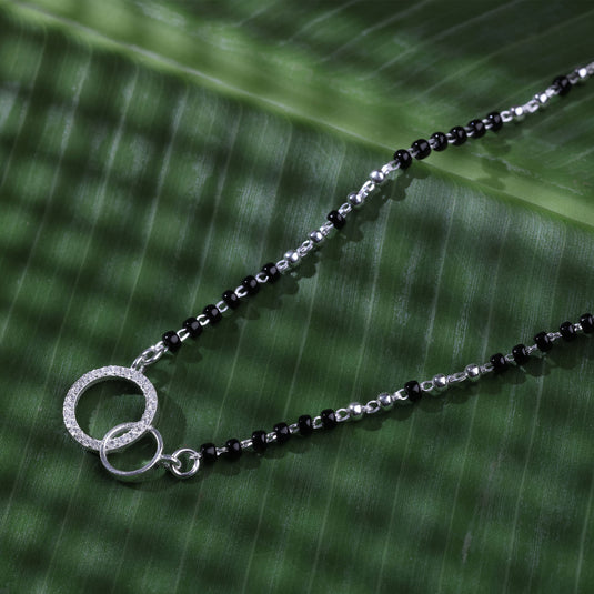 925 Silver Interlocked Circles Mangalsutra