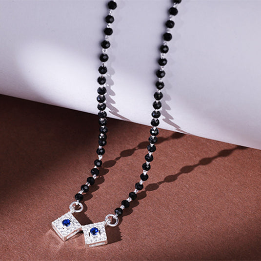 Crystal Drop Mangalsutra Necklace