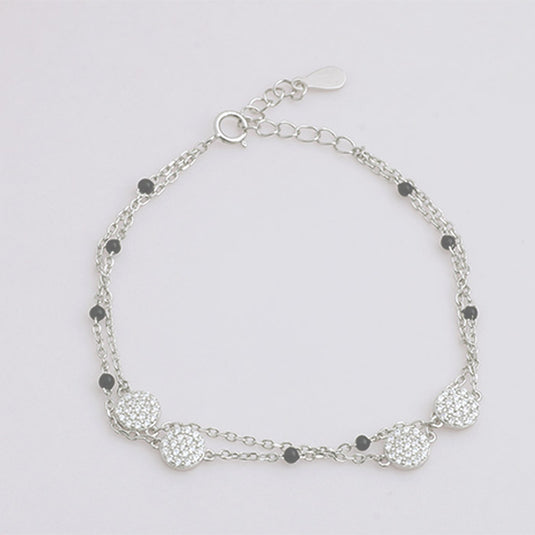 Straight Chain Cluster Bead Bracelet