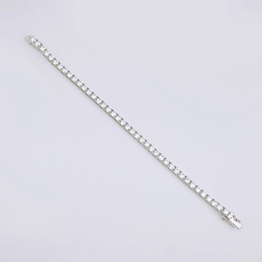 Curved Chain Center Bead Bracelet