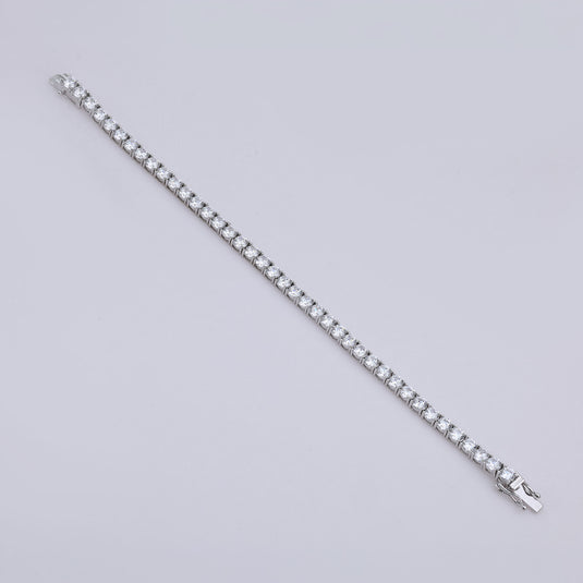 925 Silver Classic Thick Tennis Bracelet