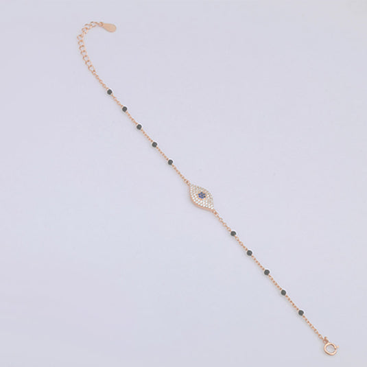 Straight Chain Narrow Bead Bracelet