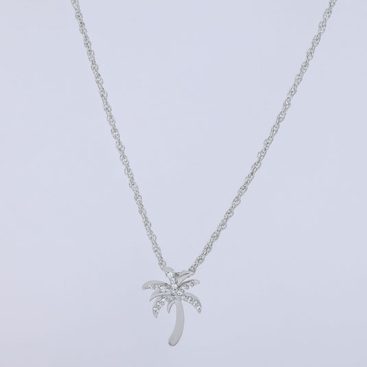 925 Silver Tropical Palm Tree Pendant