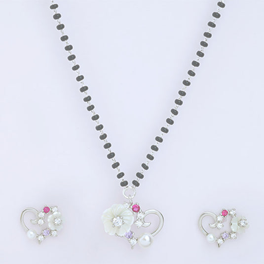 Dual Flower Pendant Mangalsutra