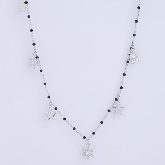 925 Silver Multi-Star Studded Charm Mangalsutra