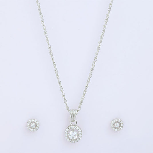 Elegant Round Pendant Necklace Set