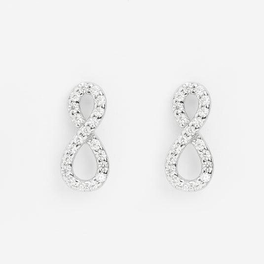 925 Silver Infinity Earrings