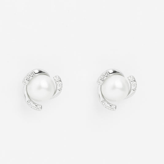 925 Silver Pearly Studded Earrings