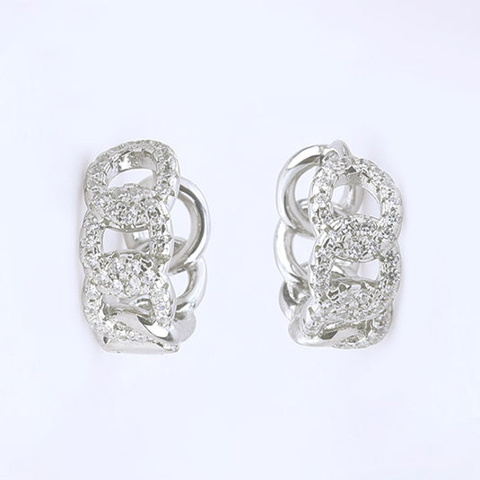 Rectangular Crystal Stud Earrings