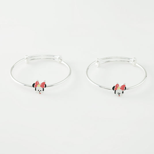 925 Silver Enamel Minnie Mouse Baby Kada