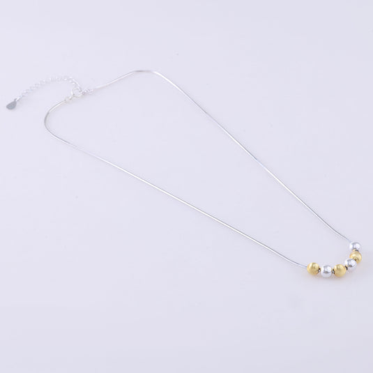 925 Silver Dual-Tone Beads Chain