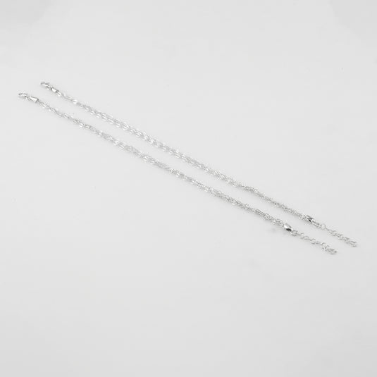 Dual Line Crystal Anklet