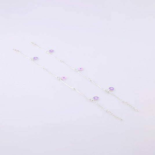 Star Charm Silver Anklet