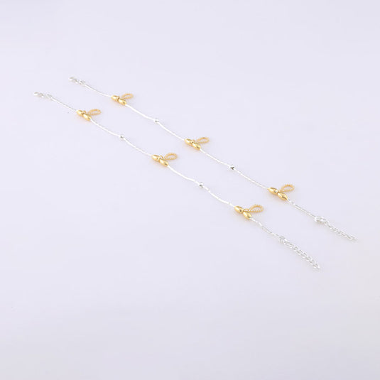 Gold Tone Minimal Anklet