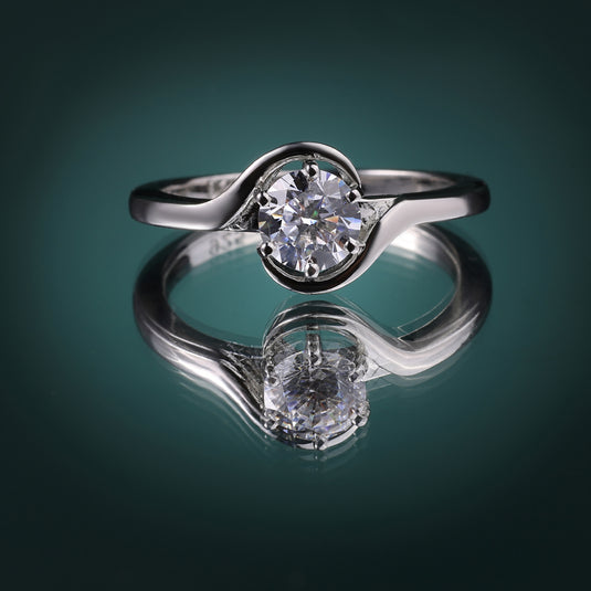 925 Silver Stone Curved RIng