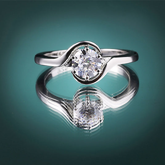 Leaf Motif Open Silver Ring