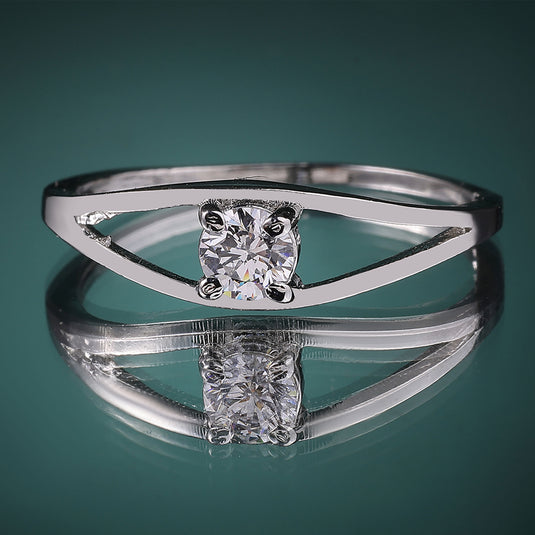 925 Silver Minimal Stone Convex Ring