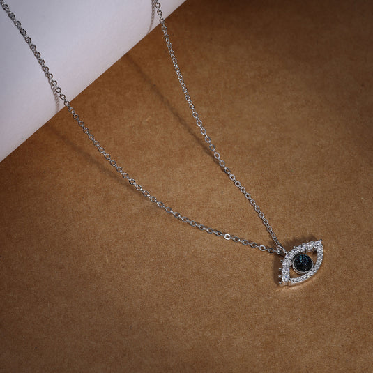 925 Silver Blue Stone Evil Eye Pendant