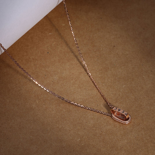 925 Silver Peace & Sparkle Overlapping Pendant