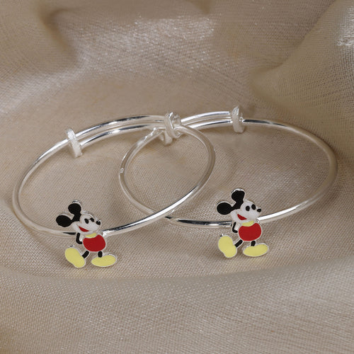 925 Silver Enamel Mickey Mouse Baby Kada