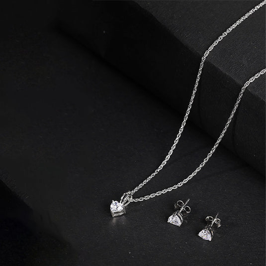 Floral Pendant Necklace Set