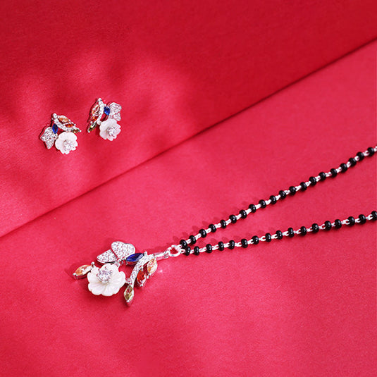 Tiny Pendant Black Beads Mangalsutra