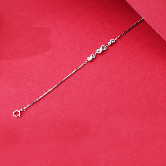 Straight Chain Small Spaced Bead Bracelet