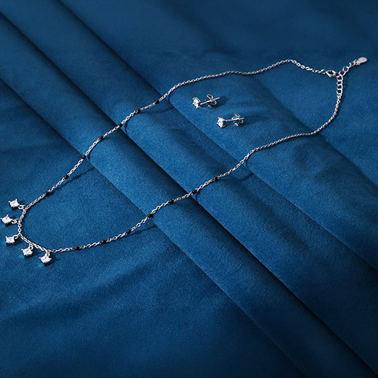 Fine Bead Layer Chain Necklace